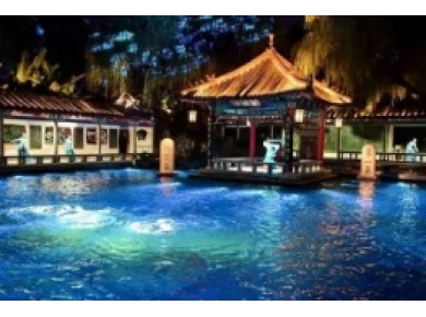 祥明灯光1000W LED切割灯助力山东趵突泉光影秀