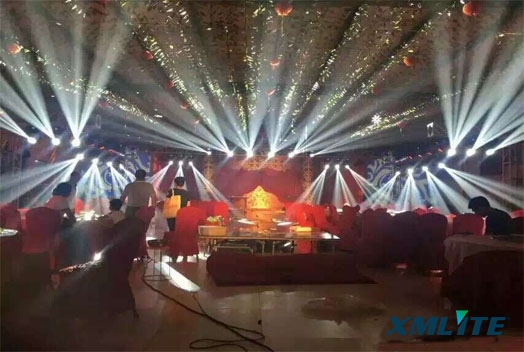 XMLITE 20R  Moving head Light Beam SHOW CASE,in the a wedding room