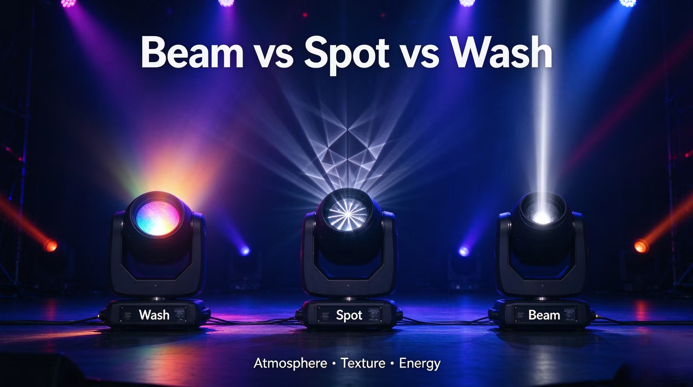 Beam, Spot & Wash Moving Heads: How to Pick Stage Lights for Different Events